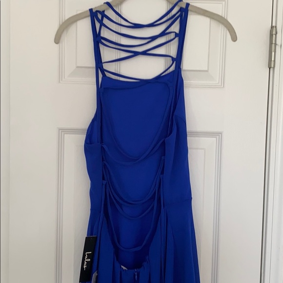 Blue open back dress - Picture 2 of 3
